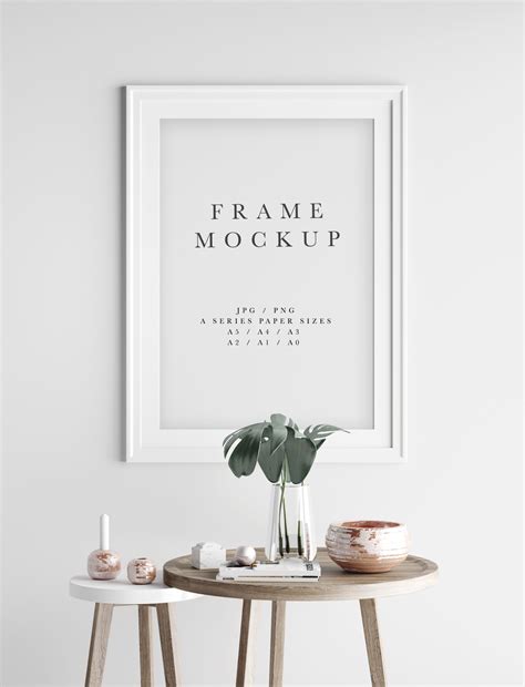 Download White Frame Mockup Styled Photo